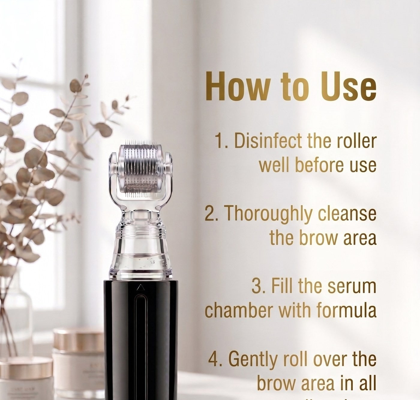 How the Anis Brows roller and serum work together